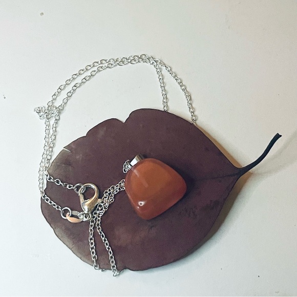 New Artisan Handmade Cherry Quartz S925 Sterling Silver Natural Crystal Necklace - Picture 10 of 15